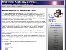 Tablet Screenshot of elkgroveappliance.com